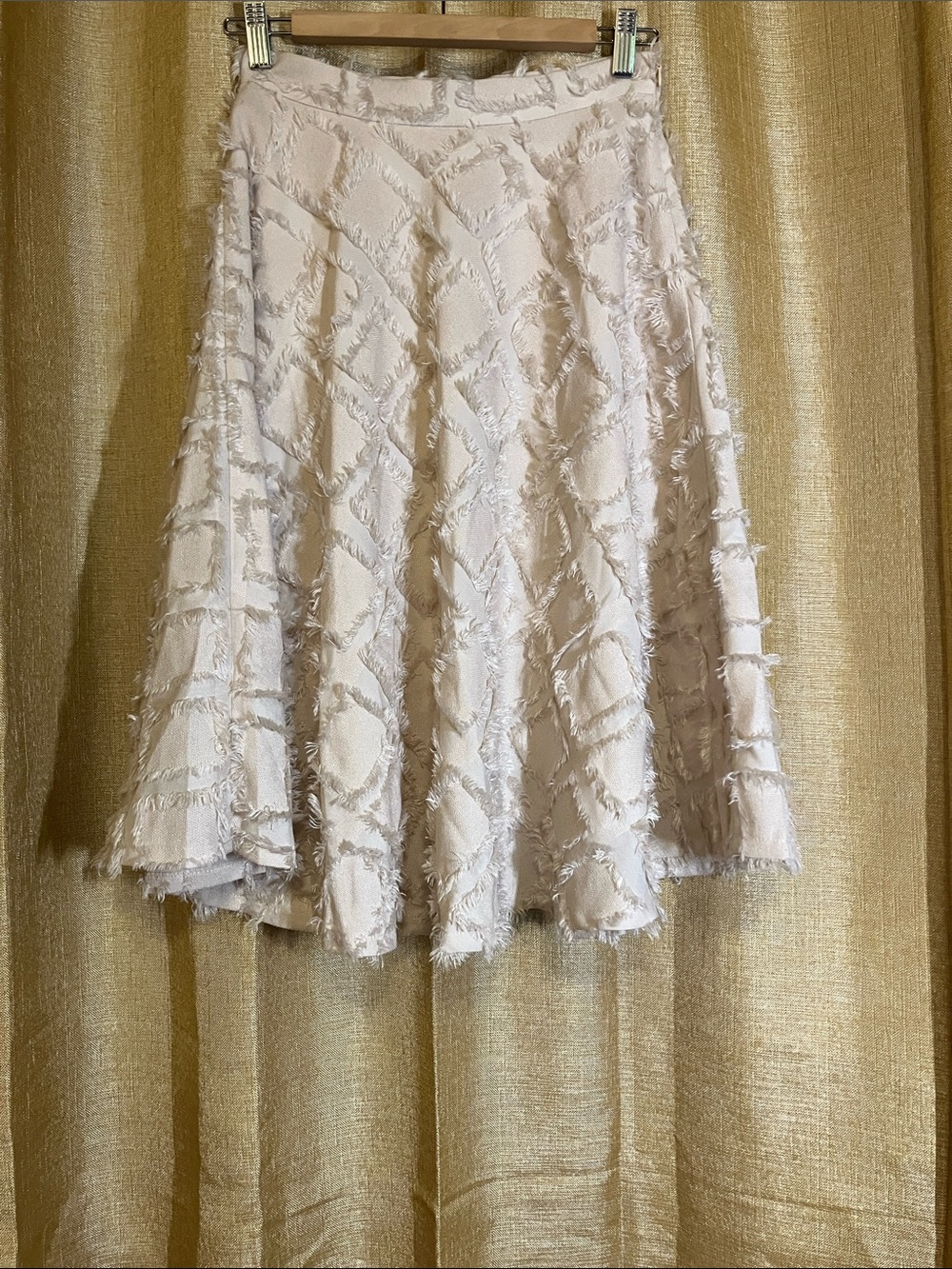 Lucy Paris Cream Textured Circle Skirt